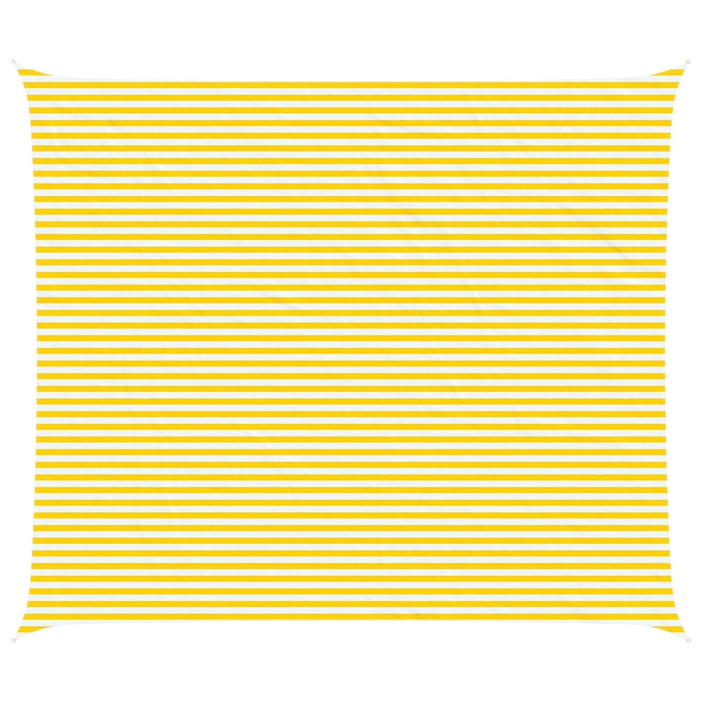 Vela da ombra solare Giallo e Bianco 7 x 6 m