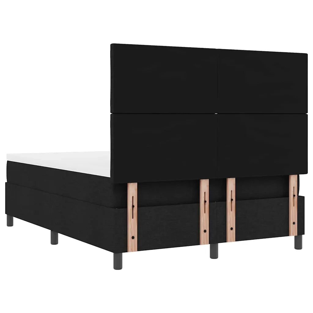 Letto a molle con materasso Nero 140 x 200 cm Tessuto 3342951