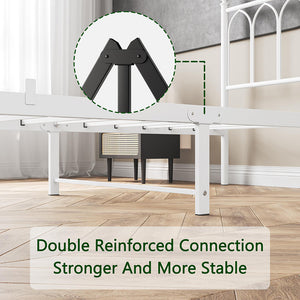 Letto vintage 90x200cm - Xylo - testiera metallo spazio ripiano