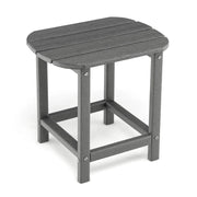 Set di 2 tavolini da esterno 48 x 37 x 46 cm struttura robusta ampio e accogliente piano in HDPE grigio 20_0013855