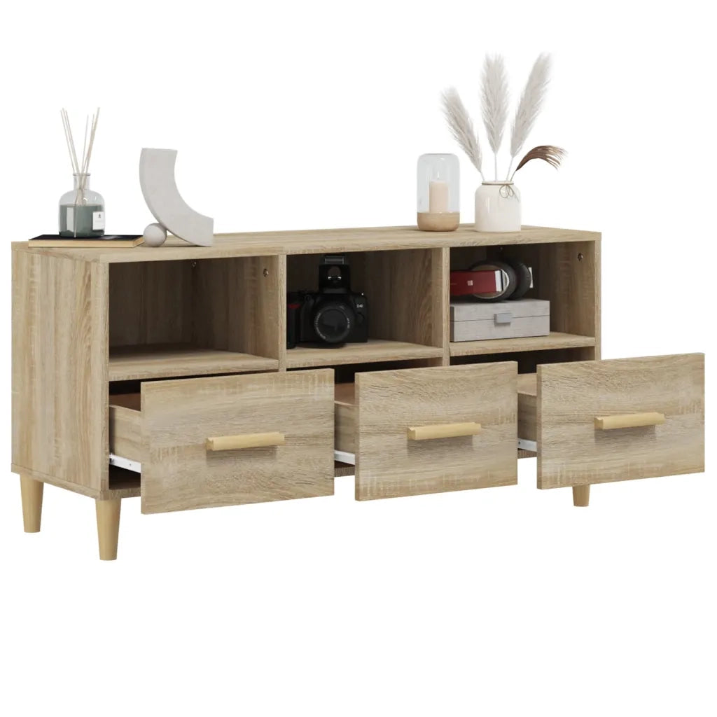 Mobile Porta TV Rovere Sonoma 102x36x50 cm Legno Multistrato 812603