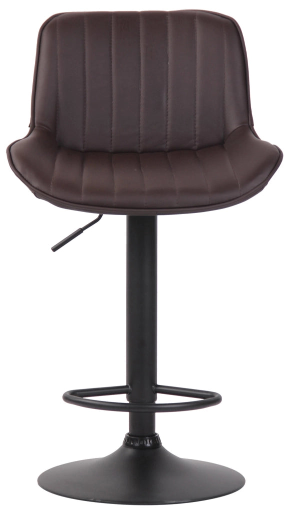 Set di 2 sgabelli da bar Lentini in similpelle marrone,nero