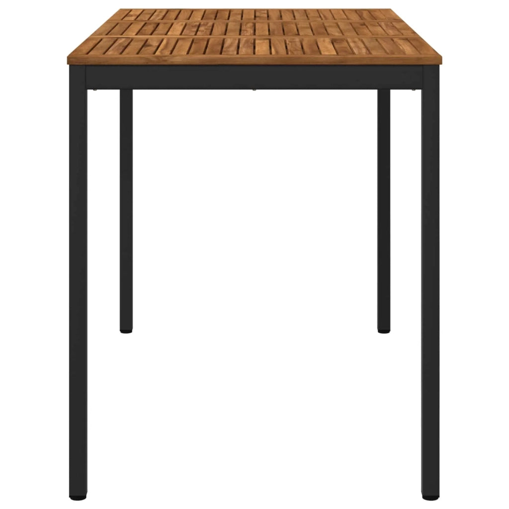 Tavolo Bar da Giardino Naturale e Nero 147 x 88,5 x 105 cm 901349
