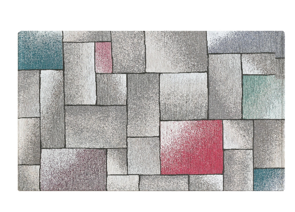 Tappeto Salotto Velour Antiscivolo Disegno Tetrix By Suardi - 85x150 - Multicolor