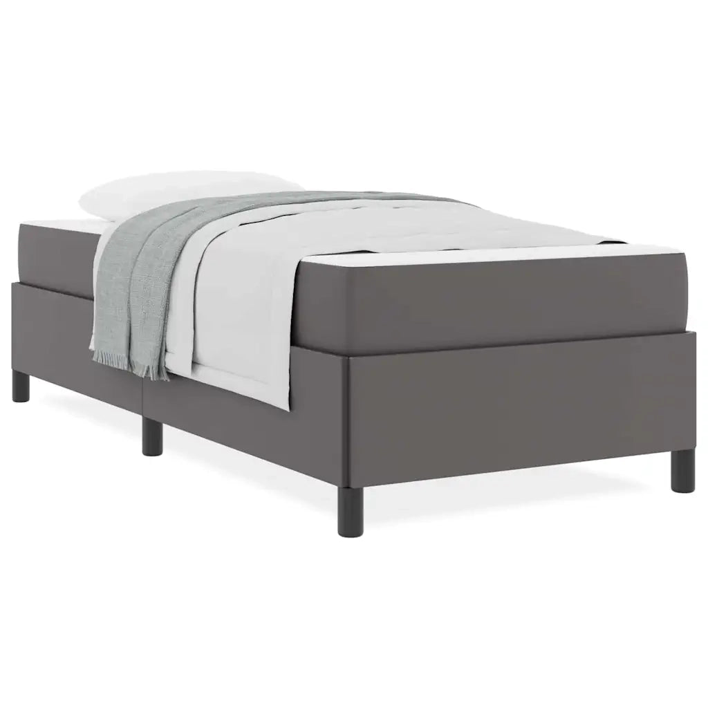 vidaXL Struttura letto con materasso con materasso Grigio 90 x 200 cm