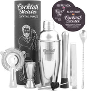 Set di shaker per cocktail completo con shaker, misurino e libro di ricette