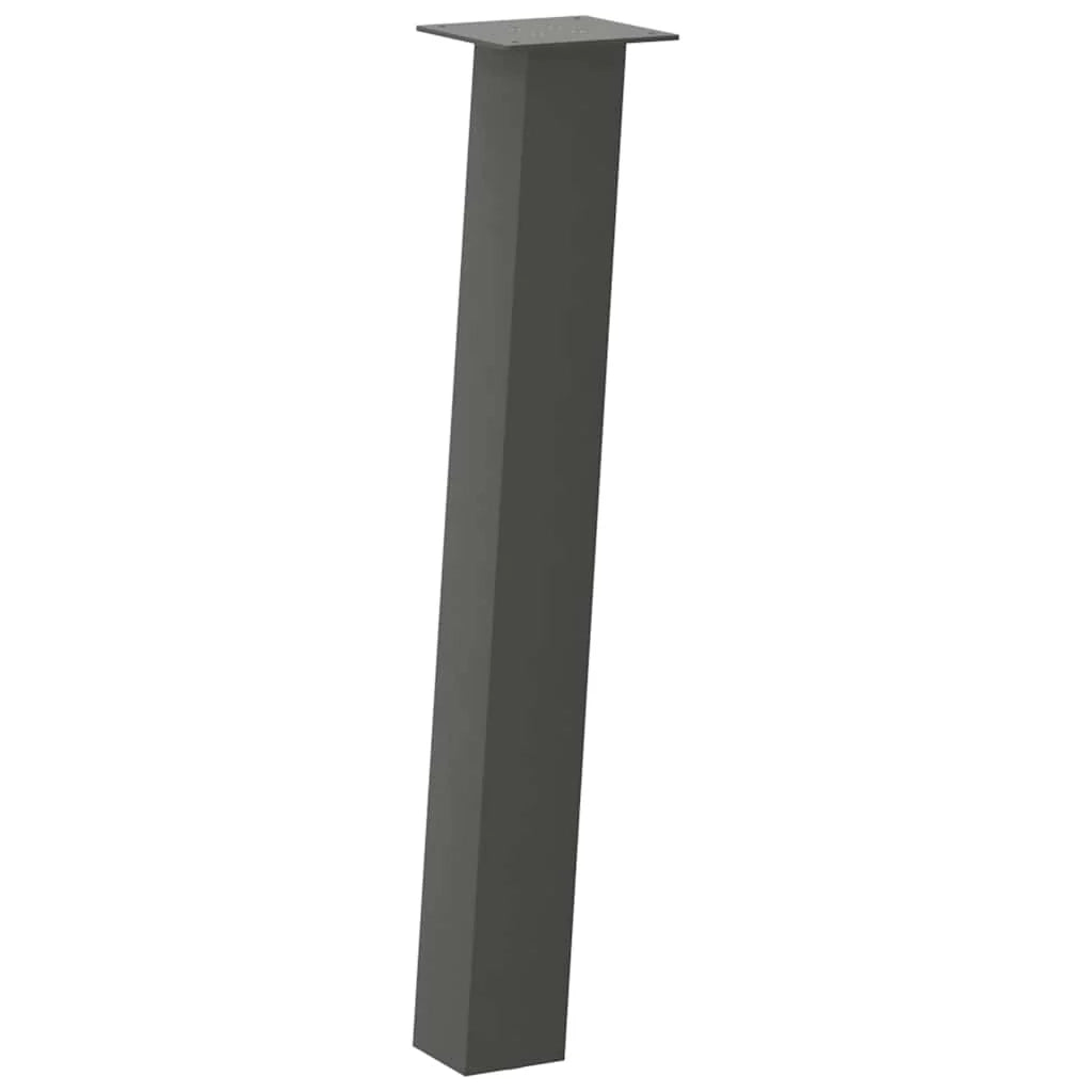 Set di 4 gambe per tavolo consolle 72 x 72 cm design moderno pratico montaggio rapido acciaio antracite 02_0056803