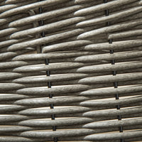 Cuccia per Cani e Gatti Rialzata Ø60x32 cm in Rattan Grigio Scuro