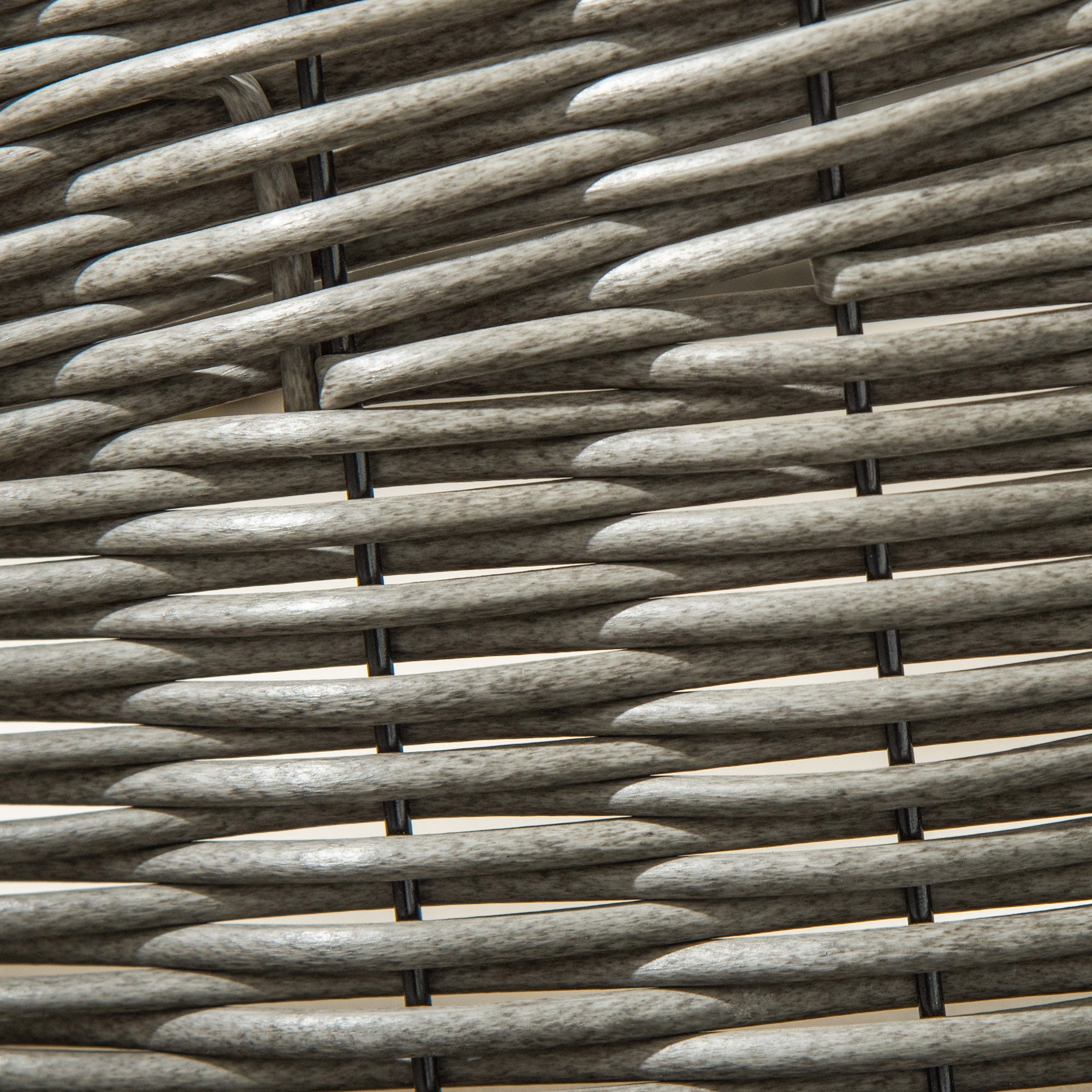 Cuccia per Cani e Gatti Rialzata Ø60x32 cm in Rattan Grigio Scuro