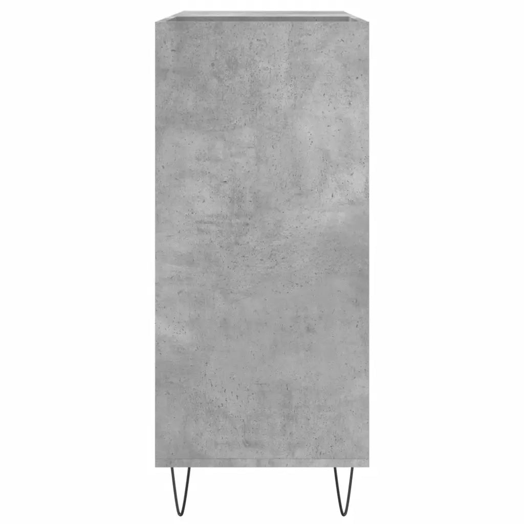 Mobile Porta Dischi Grigio Cemento 84,5x38x89 Legno Multistrato 831776