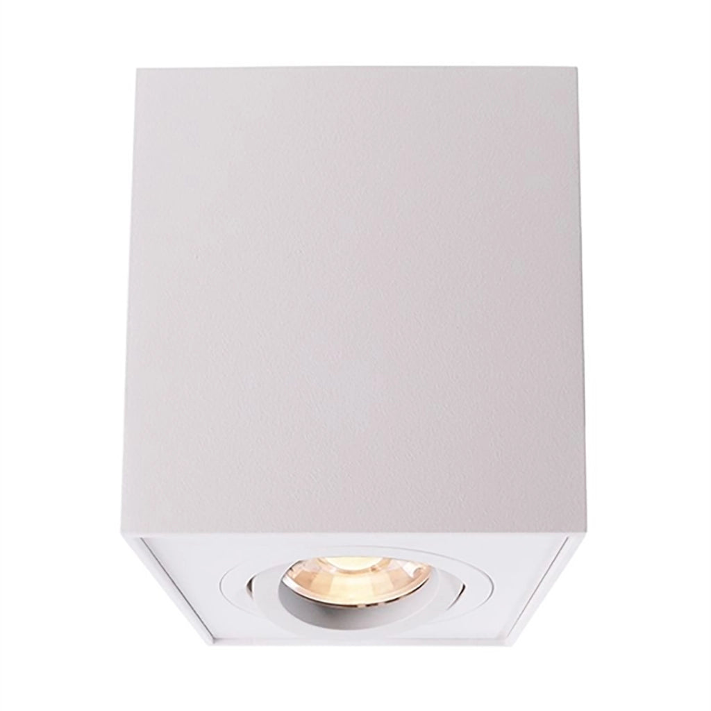 DATO Faretto soffitto plafoniera quadrata LED GU10 diffusore orientabile luce ingresso corridoio cucina bagno negozio 230V BIANCO