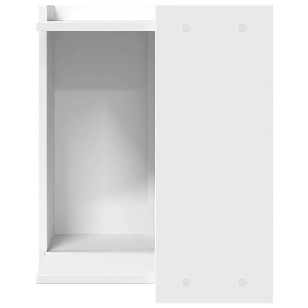 Mobiletto per lettiera per gatti in legno ingegnerizzato bianco 02_0043310