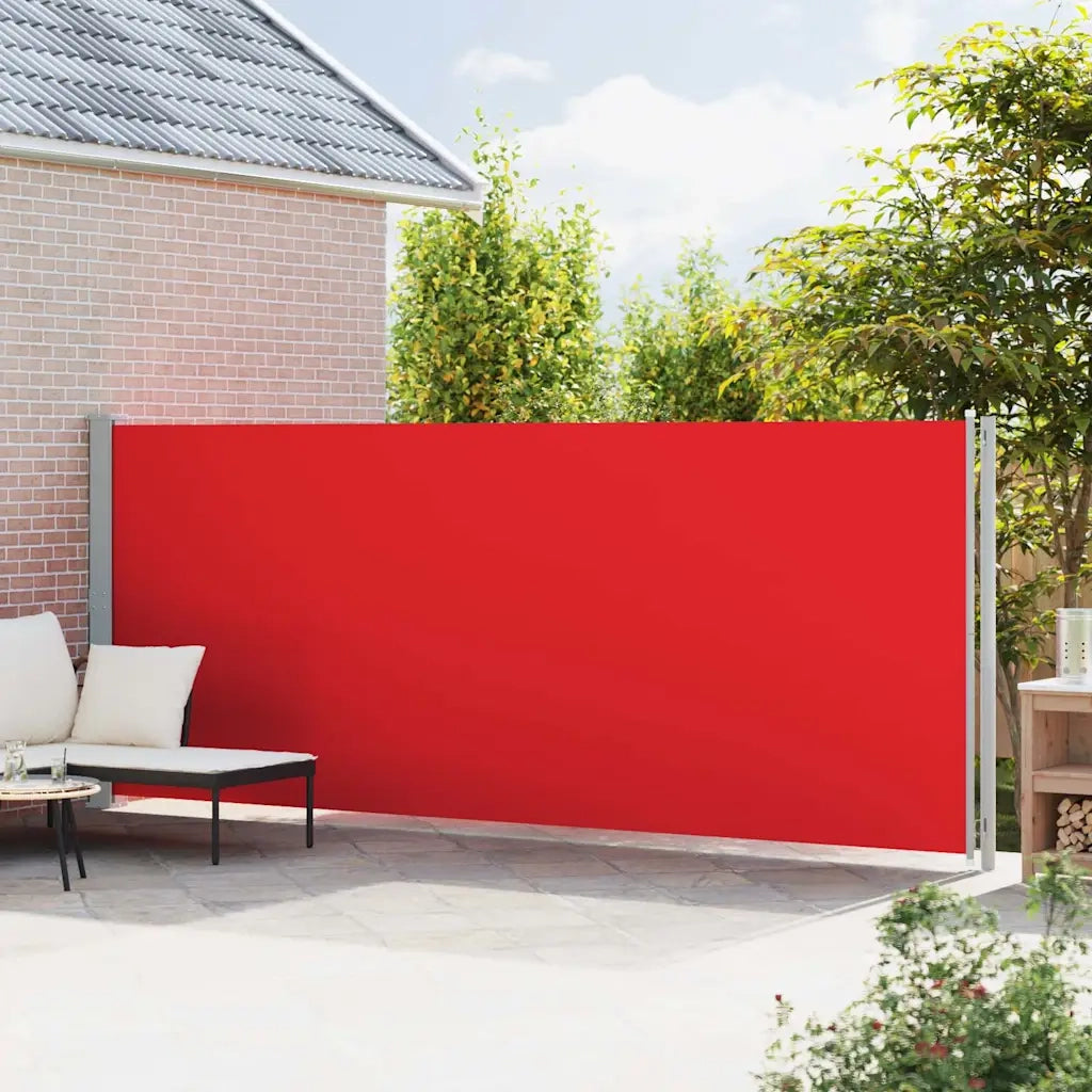 Tenda da Sole Laterale Retrattile per Patio 180x600 cm Rossa cod mxl 15843
