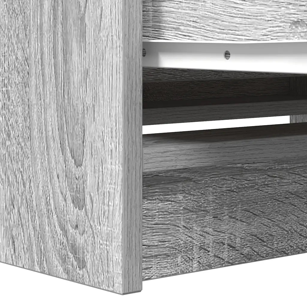 Mobile Porta TV Grigio Sonoma 80x35x54 cm in Legno Multistrato