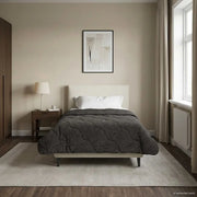 Duvet Estivo Antracite 140 x 220 cm Microfibra e Fleece Teddy 42026158