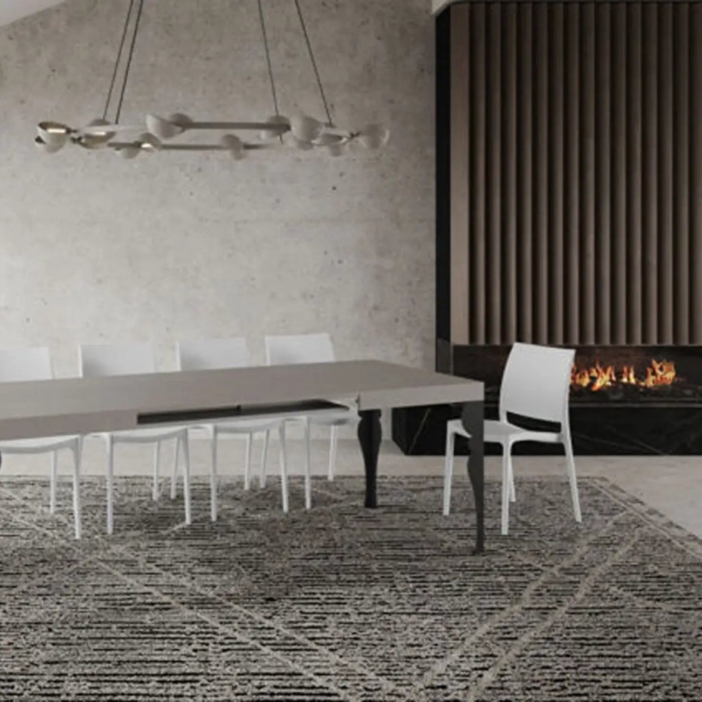 Tavolo allungabile 130/234x90 cm Paxon cashmere telaio Antracite