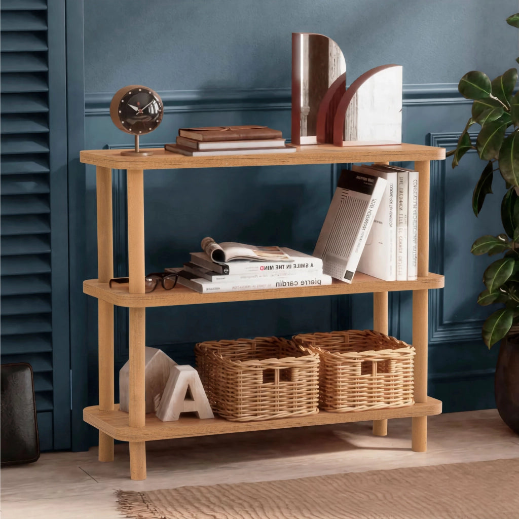 Libreria in legno "Step" - 80 x 28 x 75 cm - Marrone