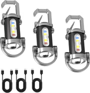 Mini luce portatile con caricamento tipo C USB, LED, progettata per l'acqua, varie luminosità, funzione di fonte di luce portatile, ideale per campeggio e escursioni