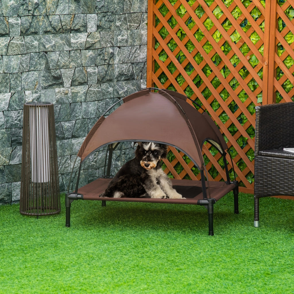 Letto per Cane con Baldacchino ¨C zephmum ¨C Grigio 76x61x73 cm