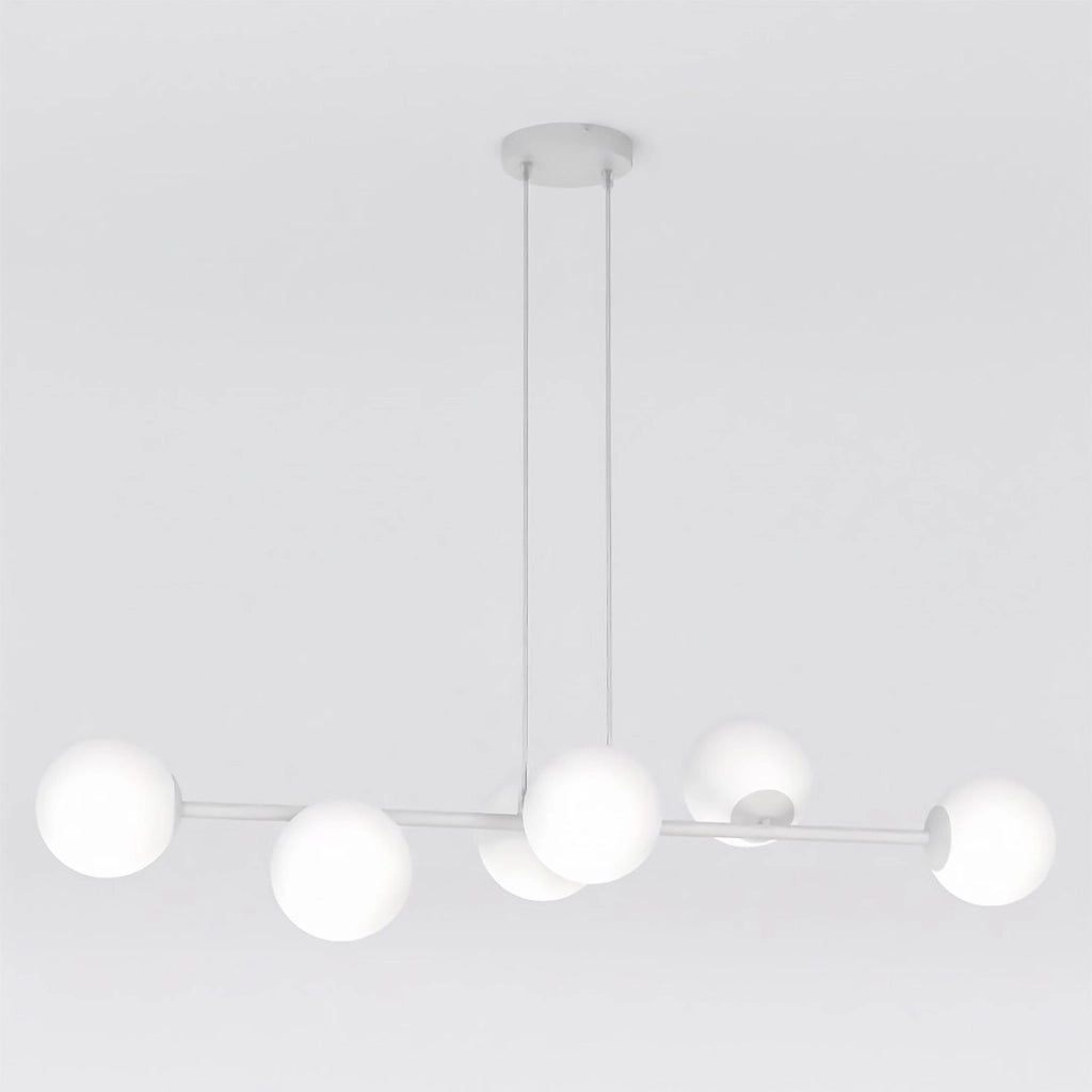 Lampada a sospensione Magnus in acciaio grigio e vetro