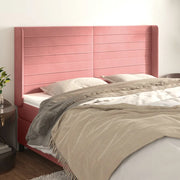 Testiera ad Orecchio Rosa 163x16x118/128 cm in Velluto 3119779