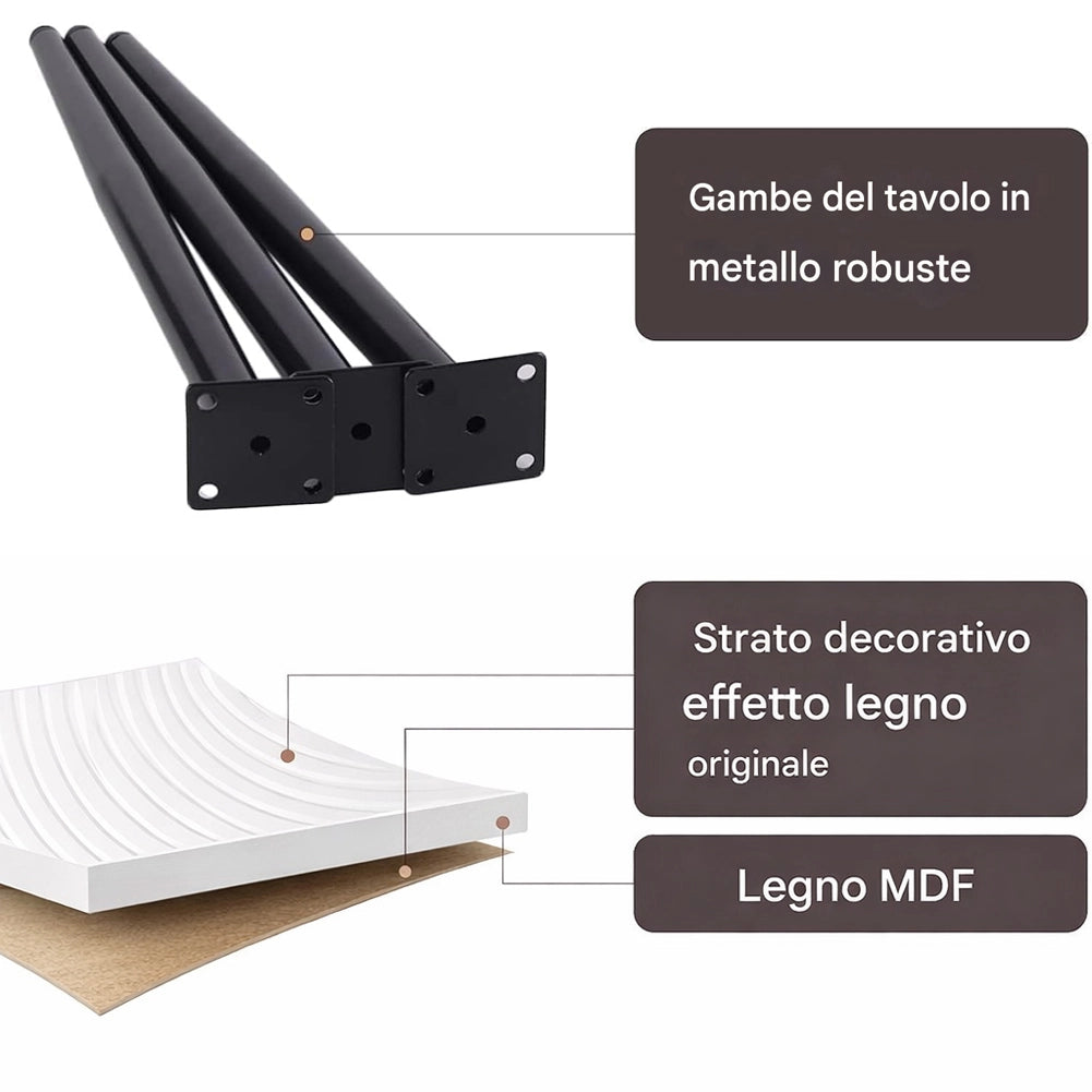 Set 2 Tavolini da Caffè Tondi Bianco Design Industrial Tavoli Soggiorno Rotondi