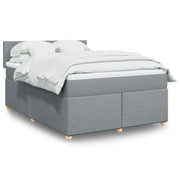 Giroletto a Molle con Materasso Grigio Chiaro 140x190cm Tessuto