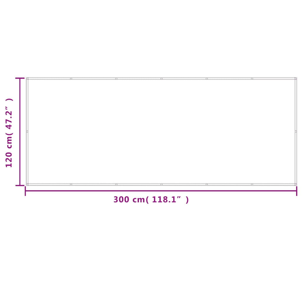Paravento da Balcone-Pannello per balcone Sabbia 120x300 cm 100% Poliestere Oxford