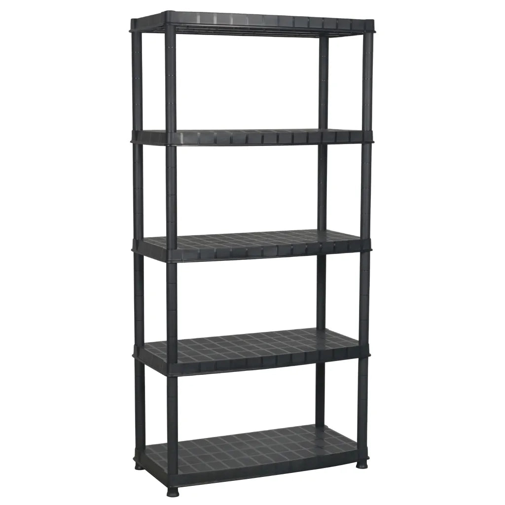Scaffale a 5 Ripiani Nero 85x40x185 cm in Plastica CFW9470358
