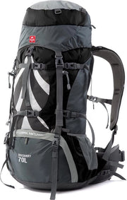 Zak da viaggio per uomo e donna, 70 litri, grande borsa da viaggio ultraleggera e impermeabile, borsa da viaggio con protezione da pioggia, per outdoor, escursionismo, campeggio