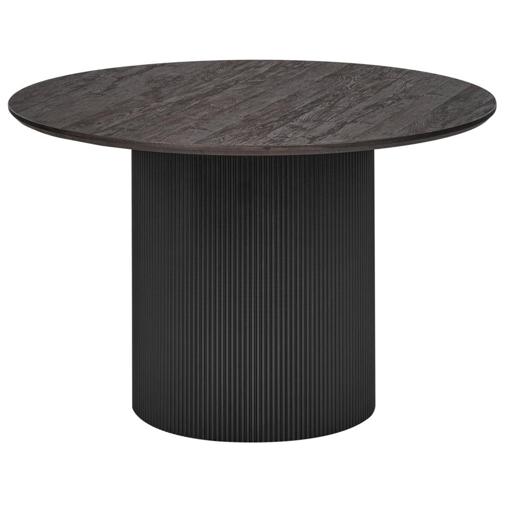 Tavolo da pranzo con piano in MDF nero ⌀ 120 cm con base a piedistallo Mobili da sala da pranzo moderni
