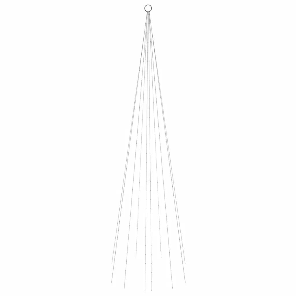Albero di Natale Pennone Bianco Caldo 310 LED 300 cm 343522