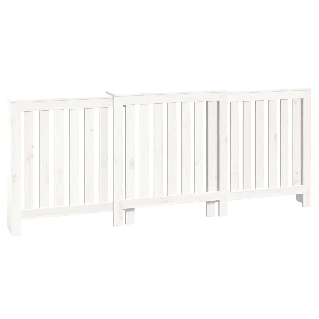 Copertura Termosifone Bianca 210x21x85 cm Legno Massello Pino 822587