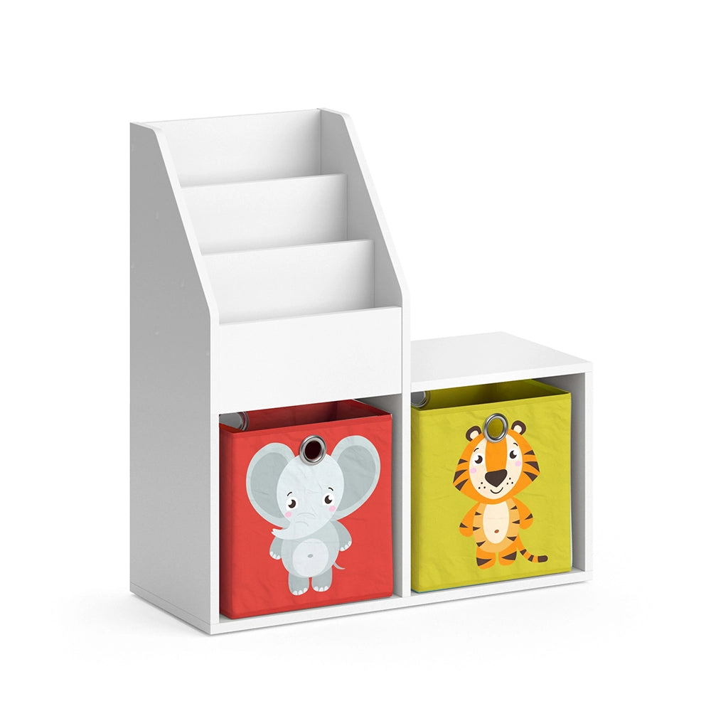 Vicco Libreria bambini Bianco 30.9 x 79 cm Mini, con 2 scatole pieghevoli opt.2