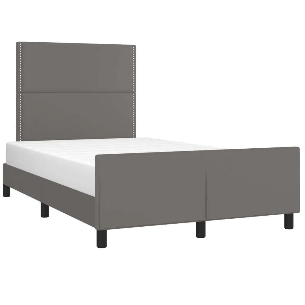 Giroletto senza Materasso Grigio 120x190 cm Similpelle
