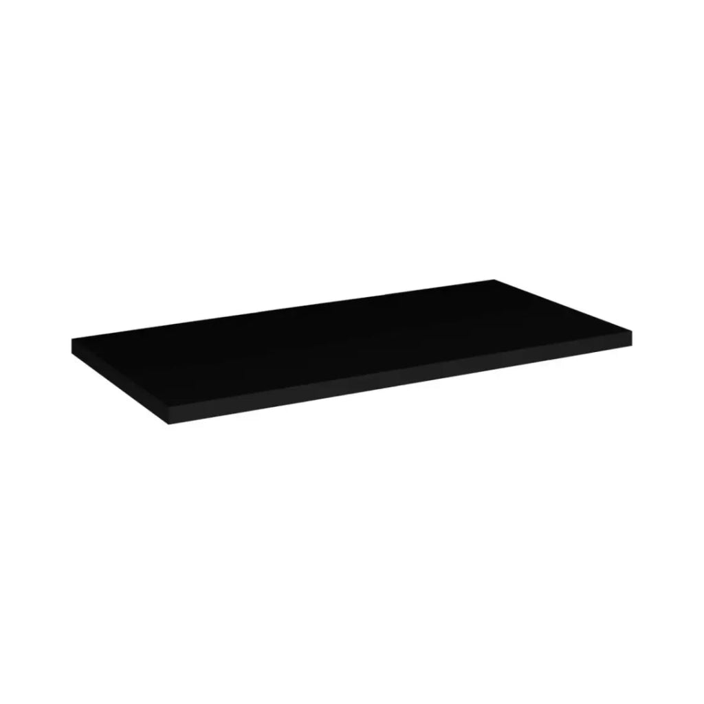 Insieme VANO 80cm: mobile sottolavabo con cassetti + piano per lavabo nero opaco + lavabo da appoggio bianco scanalato