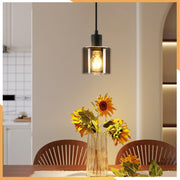 Lampada a sospensione ZMH ferro nero diametro 11 cm E27 max 40W stile industriale retr¨°