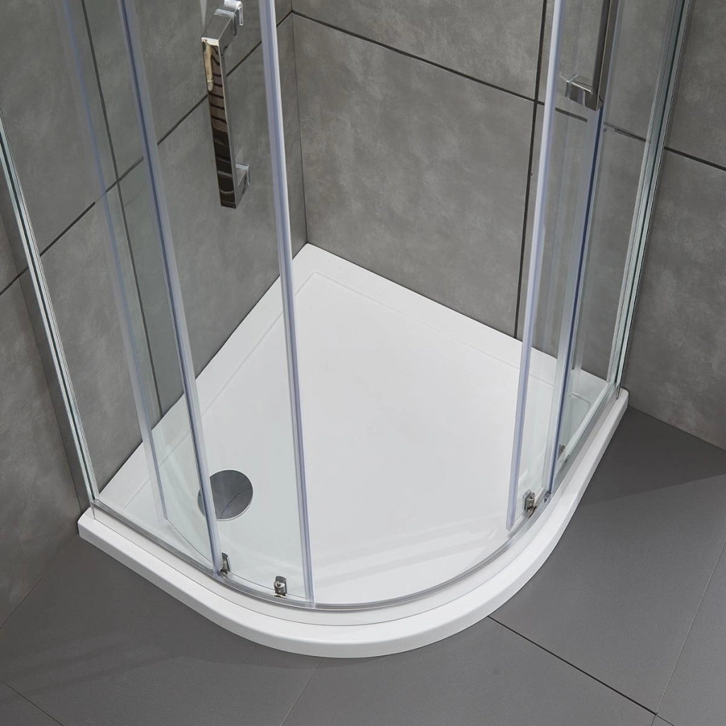 Box Doccia Semicircolare 90x90 cm 2 Ante Scorrevoli in Cristallo Trasparente 6mm H195 Bonussi Giuly