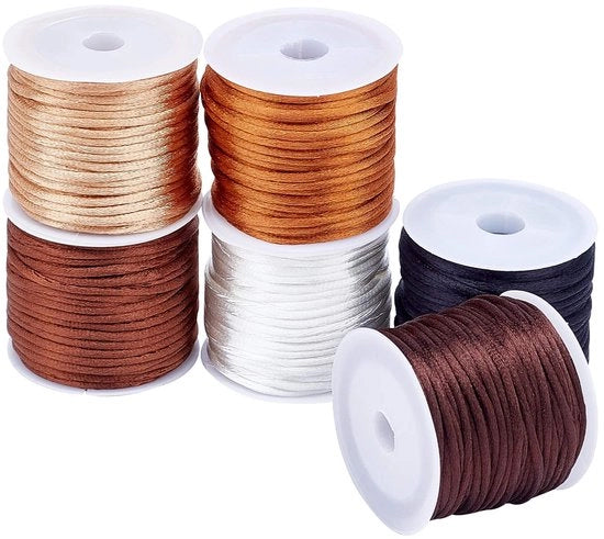 Cordone in Nylon 2mm - 65 Metri - Ideale per la Creazione di Gioielli - Macramè - Cordone per Sogni - Liscio e Soffice