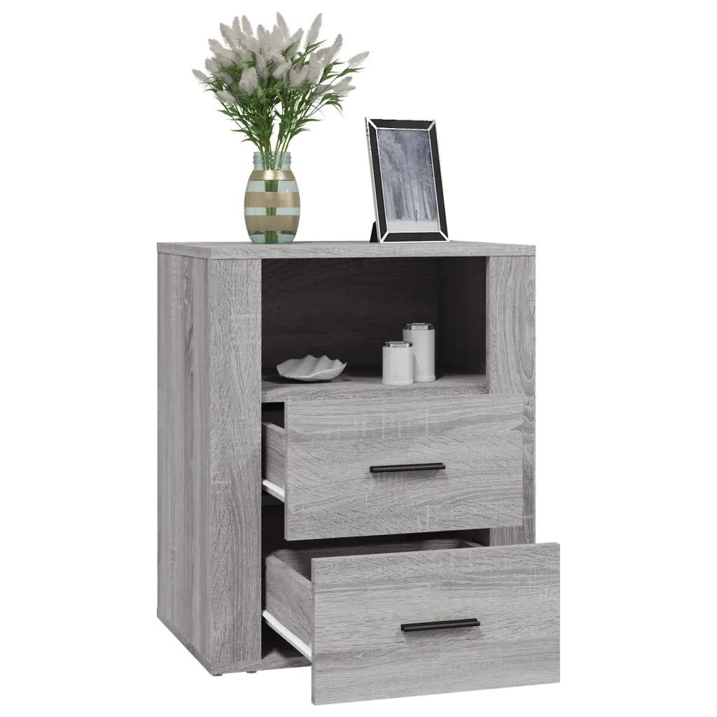 Comodino Grigio Sonoma 50x36x60 cm in Legno Multistrato cod mxl 31259