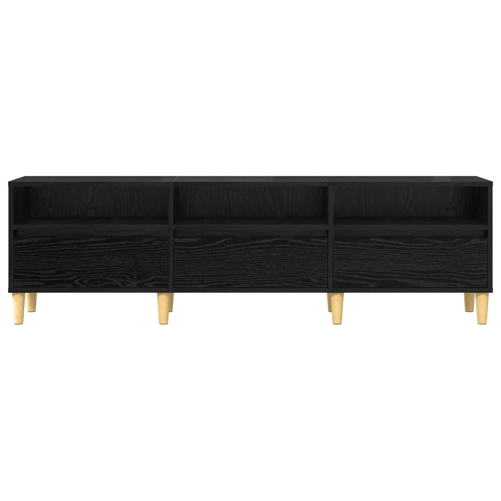 Mobile TV Rovere Nero 150 x 30 x 45 cm Legno multistrato 879482