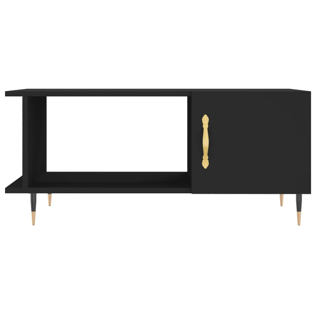 Tavolino da Salotto Nero 90x50x40 cm in Legno Multistrato