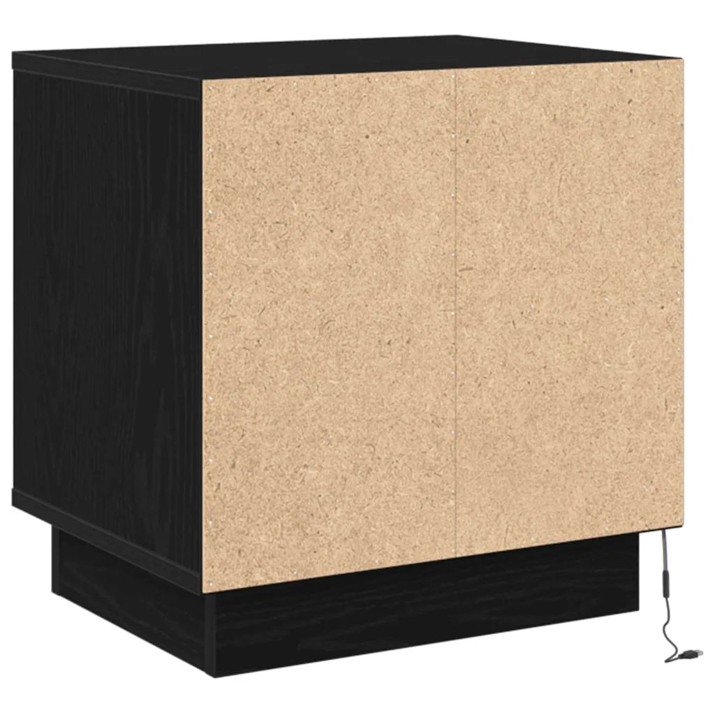 Comodino | Armadio da Notte | Mobiletto da notte Nero 44 x 34,5 x 45 cm Legno multistrato
