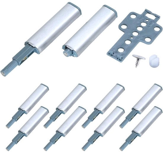 Magazzino 8 - Drukkompressori magnetici - Chiave senza maniglia per porte di armadi - 10 pezzi - Porte di armadi per cucina - Adatto per porte di armadi per abiti