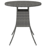 Tavolo da Giardino Grigio 70x70x73 cm in Polyrattan 310469