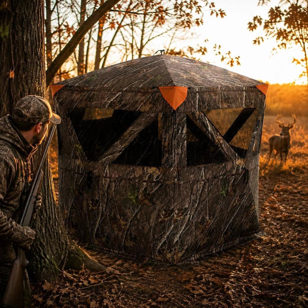 Hunting Blind/hide 270° Transparent Base Panel 148x148x170cm