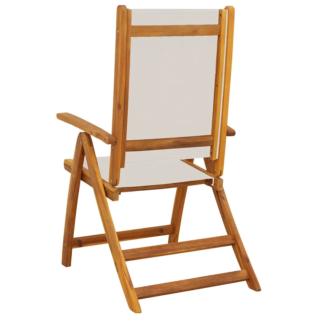 Sedie da Giardino Pieghevoli 2 pz Massello Acacia e Textilene 4008421