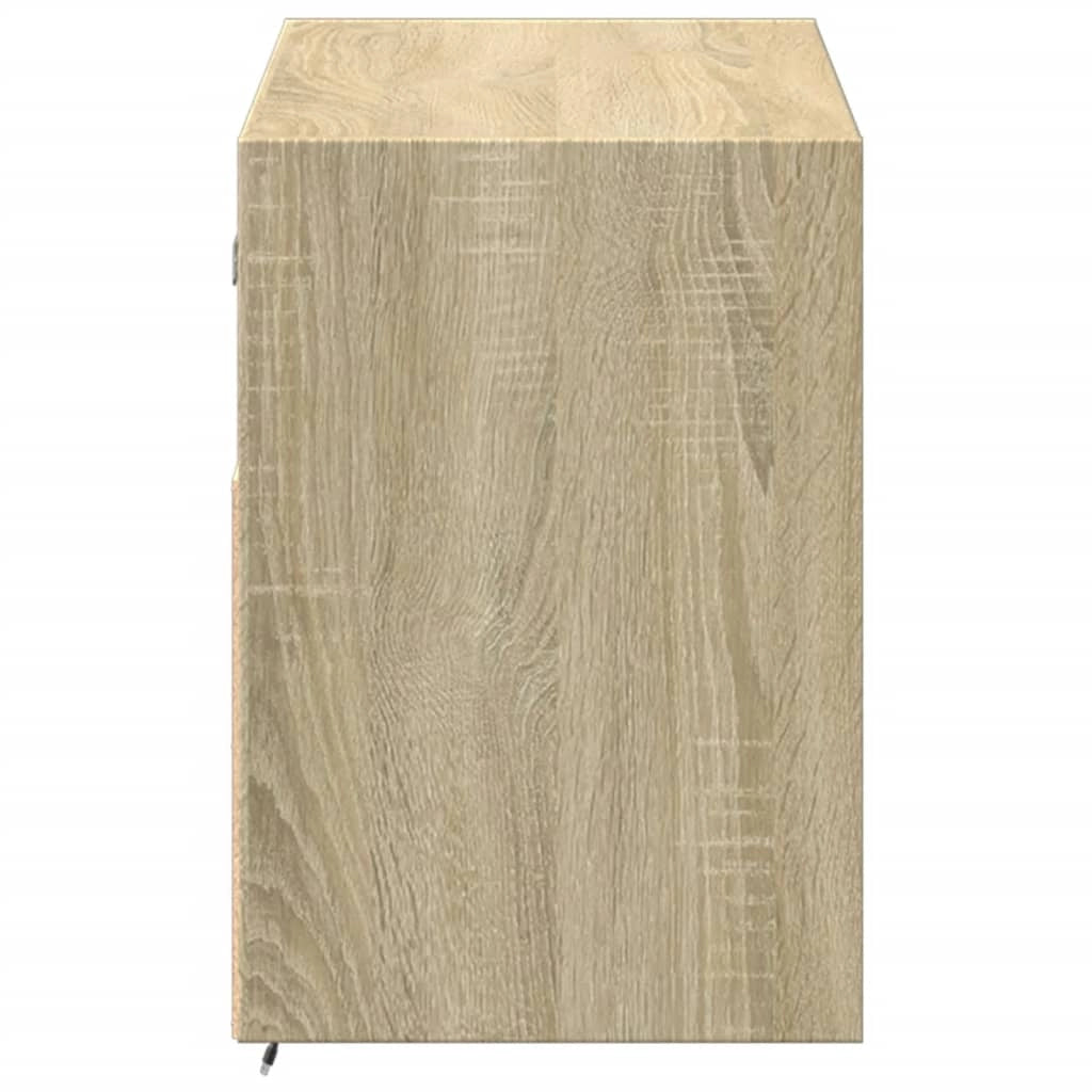 Mobile TV multimediale scaffale TV credenza mobile TV sala da pranzo soggiorno camera da letto a parete con luci LED rovere Sonoma 100 x 31 x 45 cm marrone 02_0028002