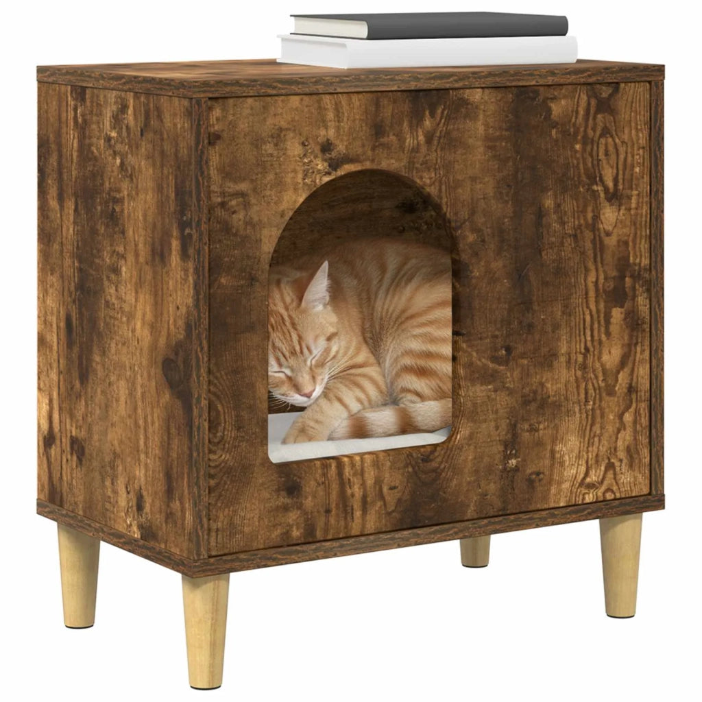 Casa per Gatti Rovere fumé 51 x 30 x 52 cm Legno ingegnerizzato 8000667