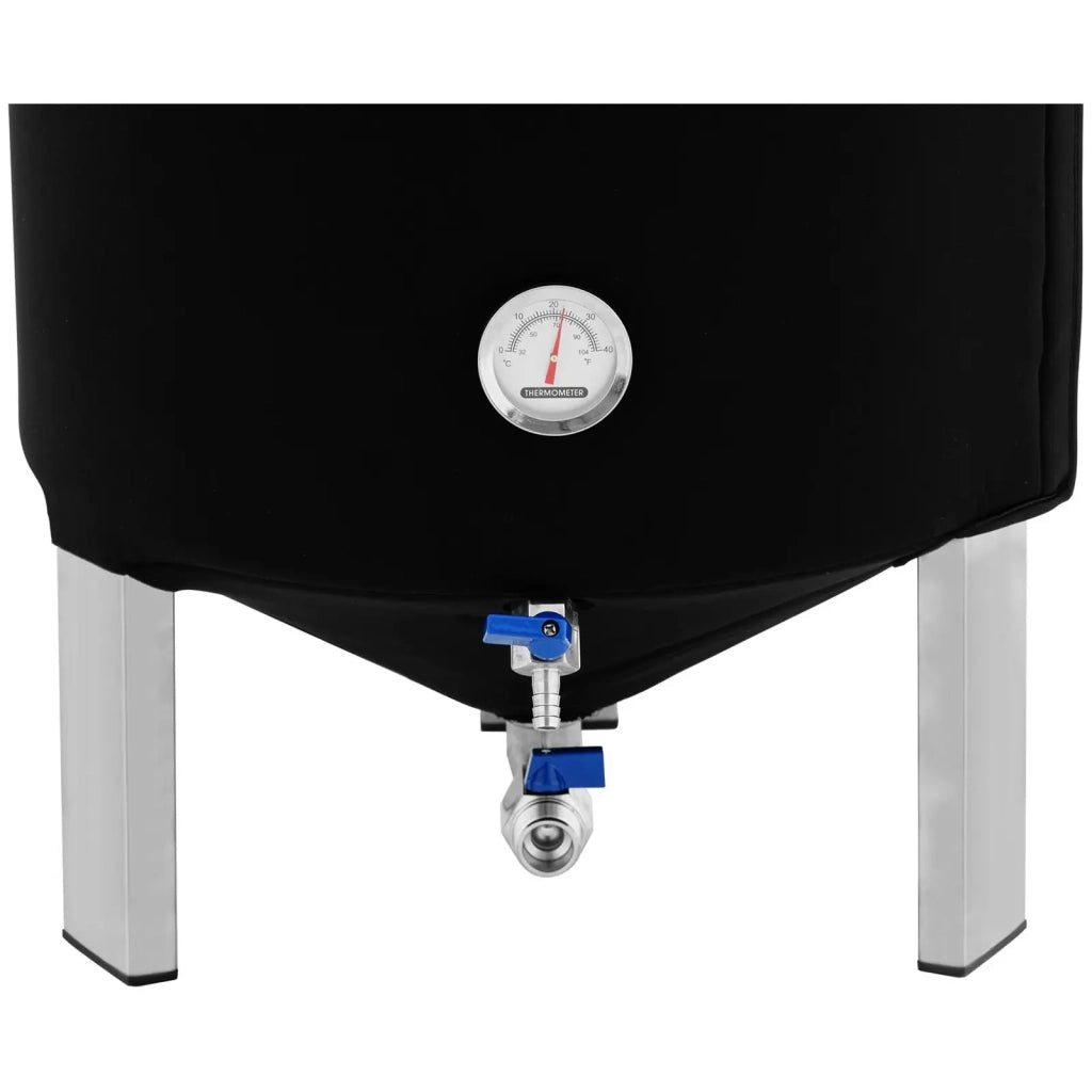 Serbatoio di fermentazione in acciaio inox da 70 litri 0-40 °C con manicotto isolante in acciaio inox nero 14_0008828